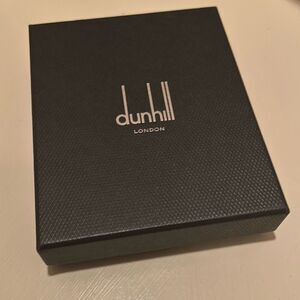 Dunhill London Square Gift Box With Cloth Black Silver Logo Storage Display